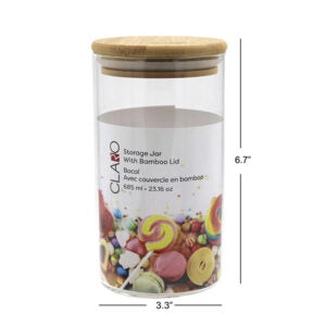 Jar Borosilicate with Bamboo Lid