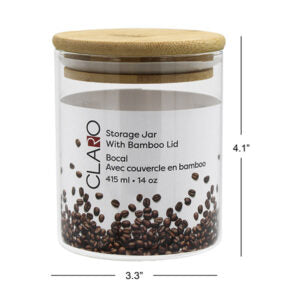 Jar Borosilicate with Bamboo Lid