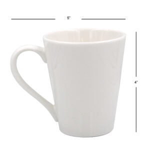 Porcelain Mug VShape White