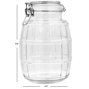 Oval Jar Barrel with Lock Lid