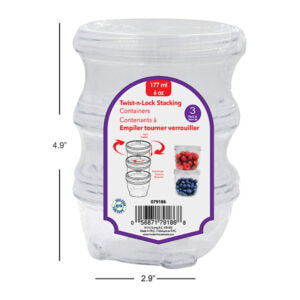 Container Twist & Lock 3Pk