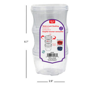 Container Twist & Lock 3Pk