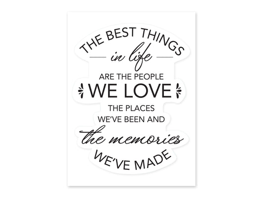 Craft Decor: 11.8"x15.75" 'Words To Live By..' Wall Art I) The Best Things in Life..