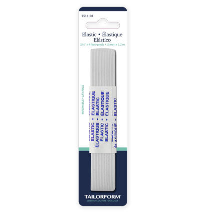 3/4' KNIT ELASTIC WHITE