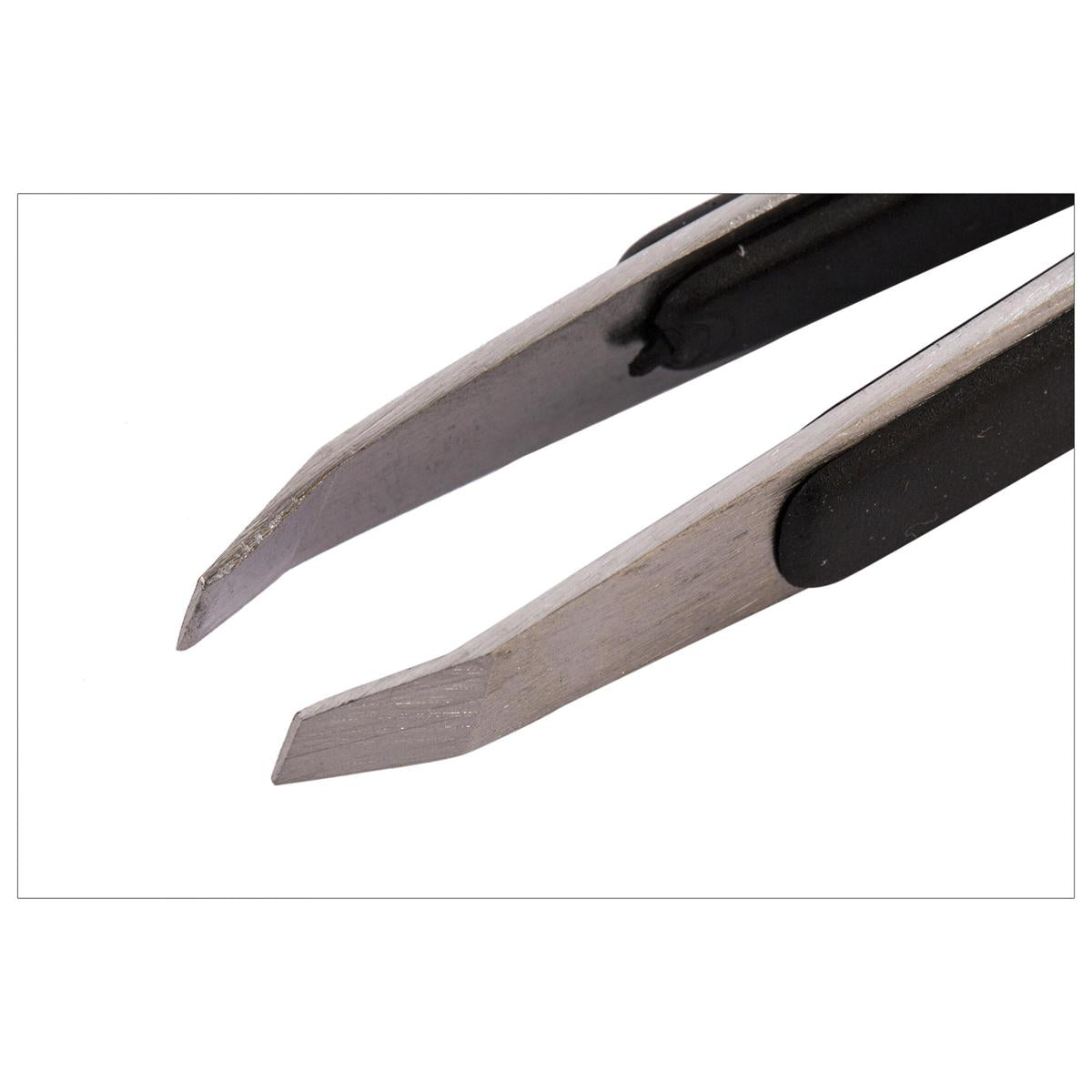 Bodico S/S Tweezer w/Grippers, b/c, col. black grip, inner box, (HZ)