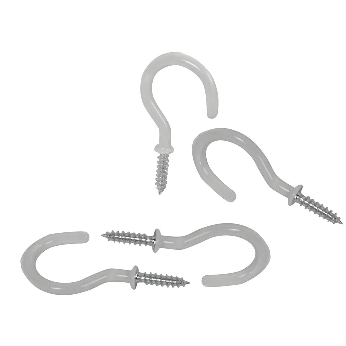 H.E., 4-pc Vinyl Coated Ceiling  Hooks, 2 col., b/c