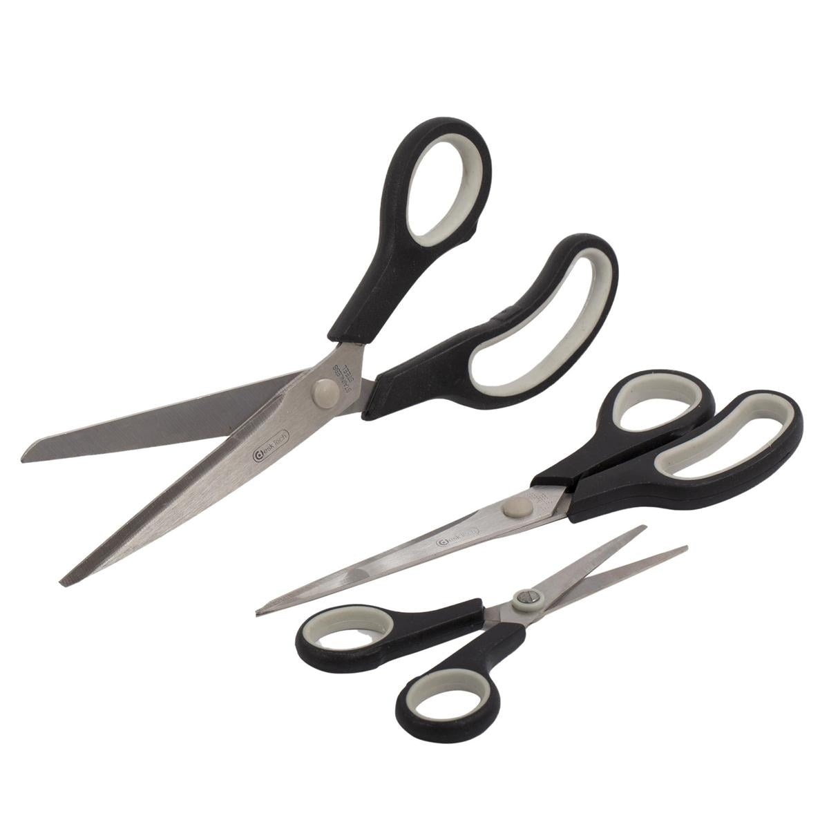 Desk Tech 3-Pc Utility Scissors Set clam pack