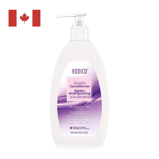 Bodico, 12oz Keratin Conditioner label, Made in Canada
