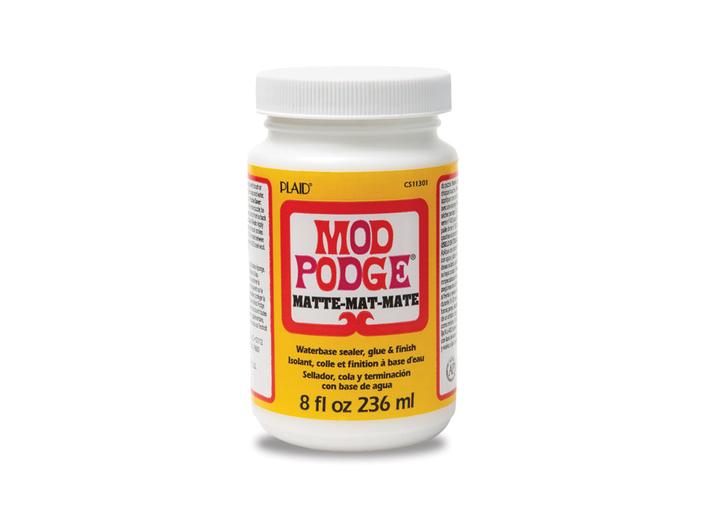 Mod Podge: 8oz All-In-One Glue/Sealer/Finish Non-Toxic B) Matte