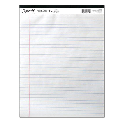 LEGAL PAD - 50 WHITE 8.5" x 11.7"