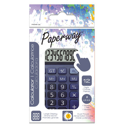 DESKTOP CALCULATOR-12 DIGITS-SOLAR-12x8.3x2.2CM