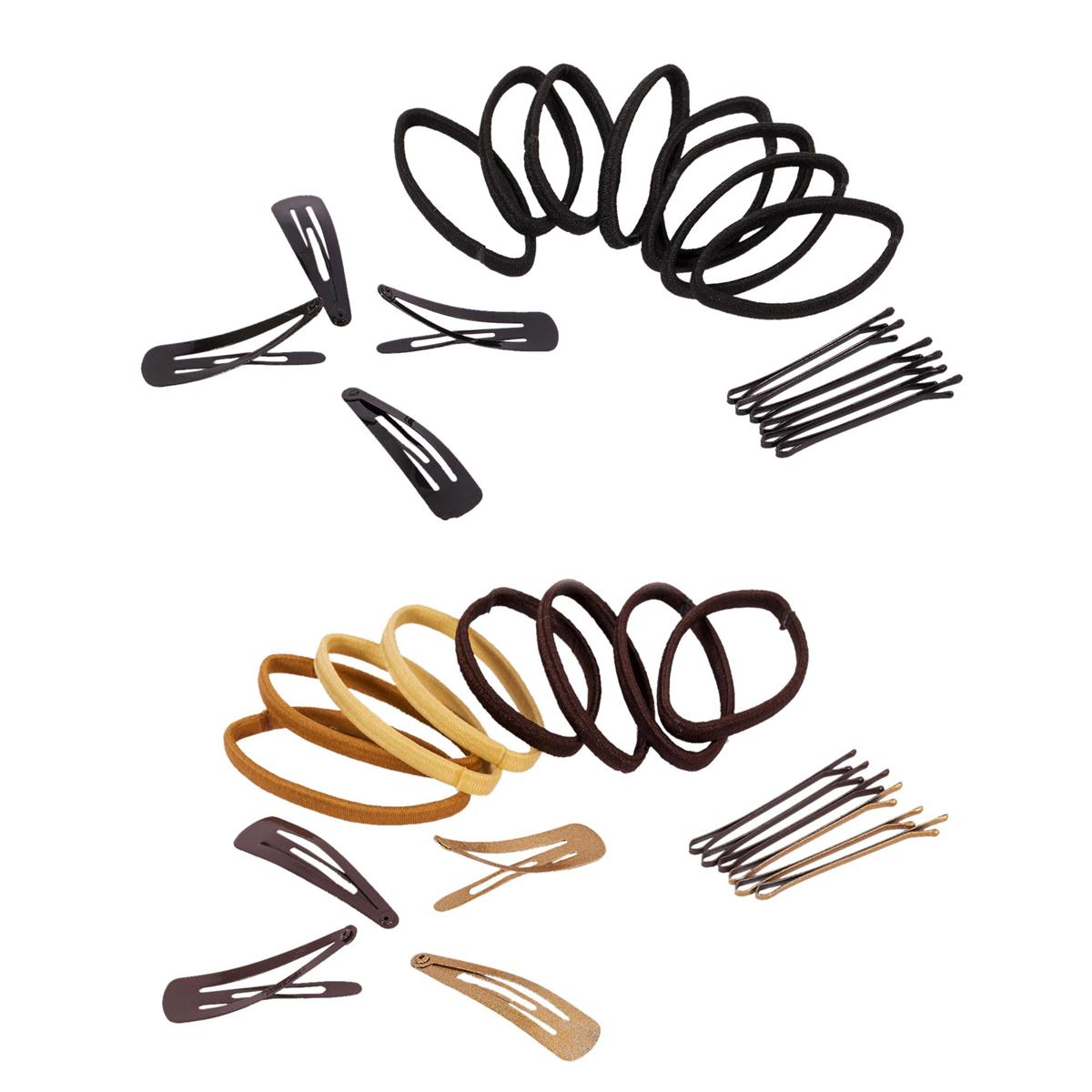 Stylin 18-pc Value Pack 4 Barr., 8 Ph 6 Bob Pins, 2 col., h/c