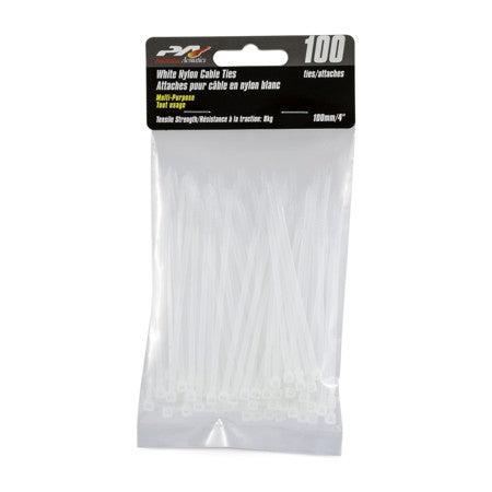 PRECISION ACOUSTICS WHITE CABLE TIES 100MM 100/PK