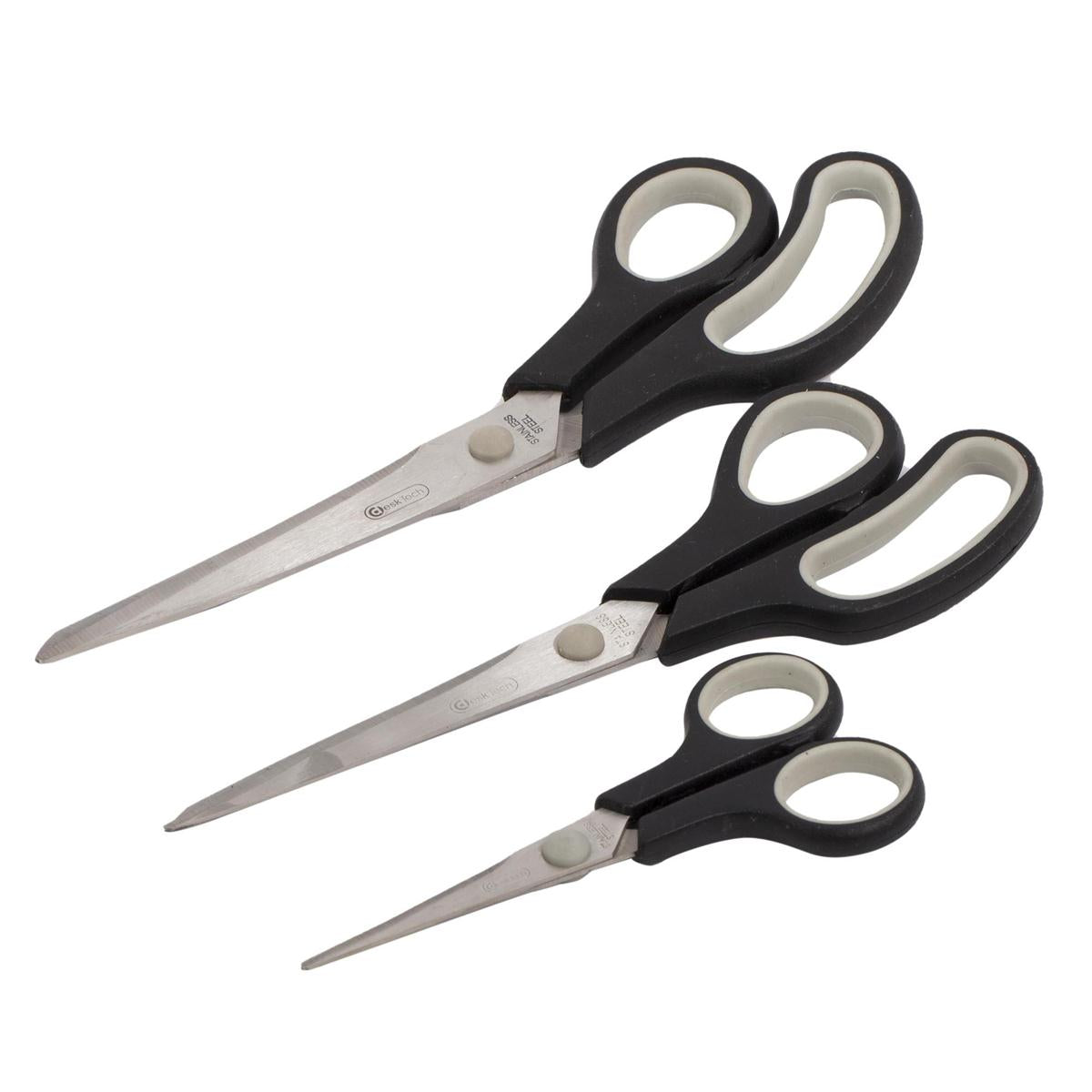 Desk Tech 3-Pc Utility Scissors Set clam pack