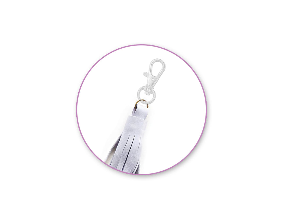 Jewelry Findings: 1.25" Key Ring Clip x5 w/Swivel Ring B) Silver