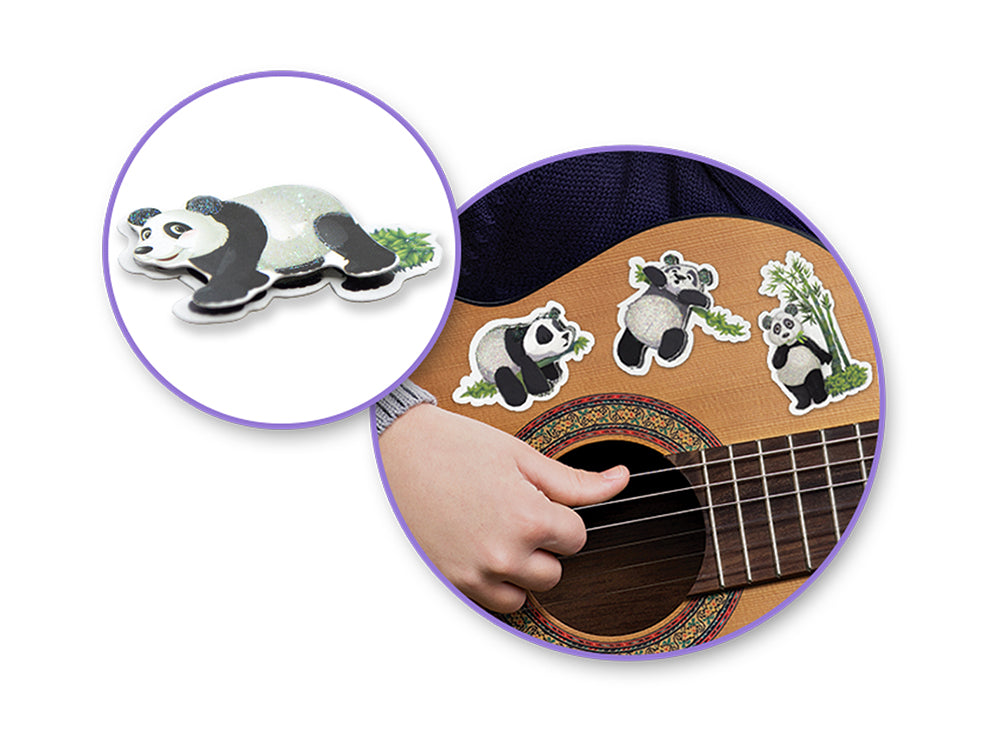 Handmade Sticker: 3D Glitter Cardstock Elements 250gsm H) Panda Life (Copy)