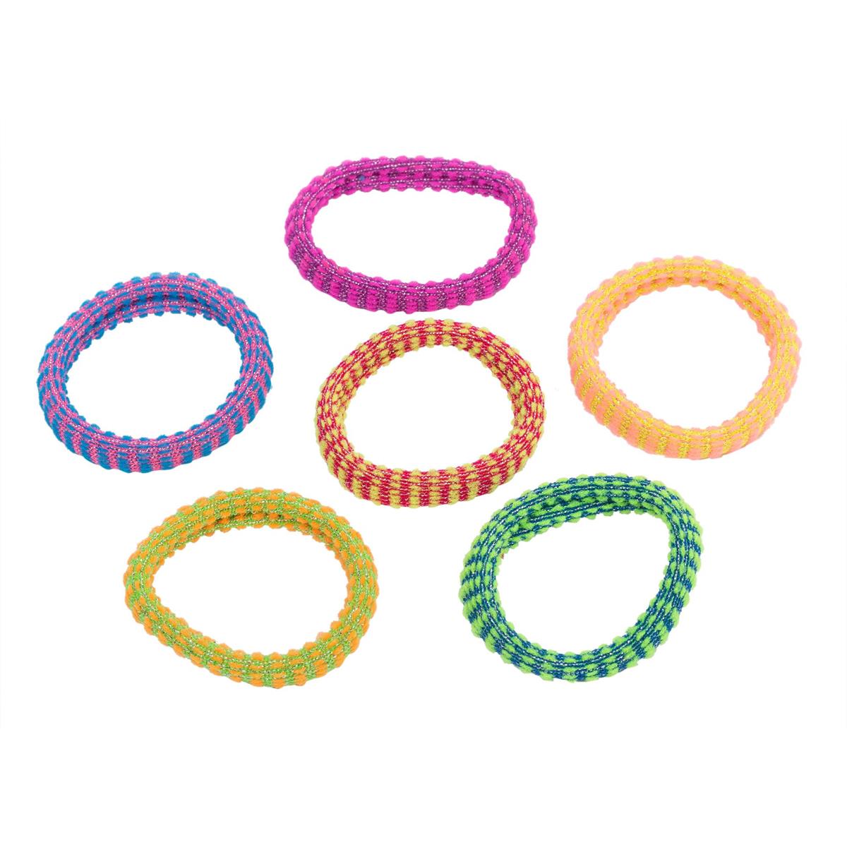 StylinG 12-pc Stripe Knitted Ponyholders, hc