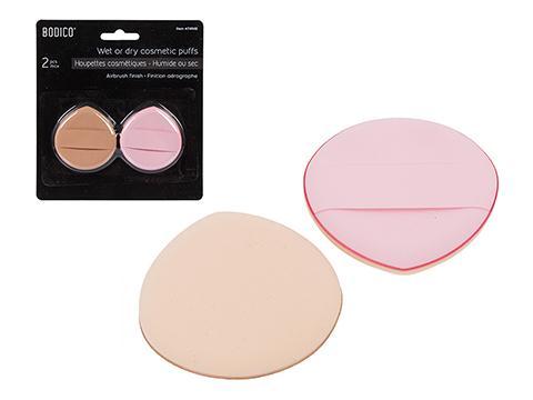 Bodico, 2pc Wet Dry Cosmetic Puff Sponge, blister card