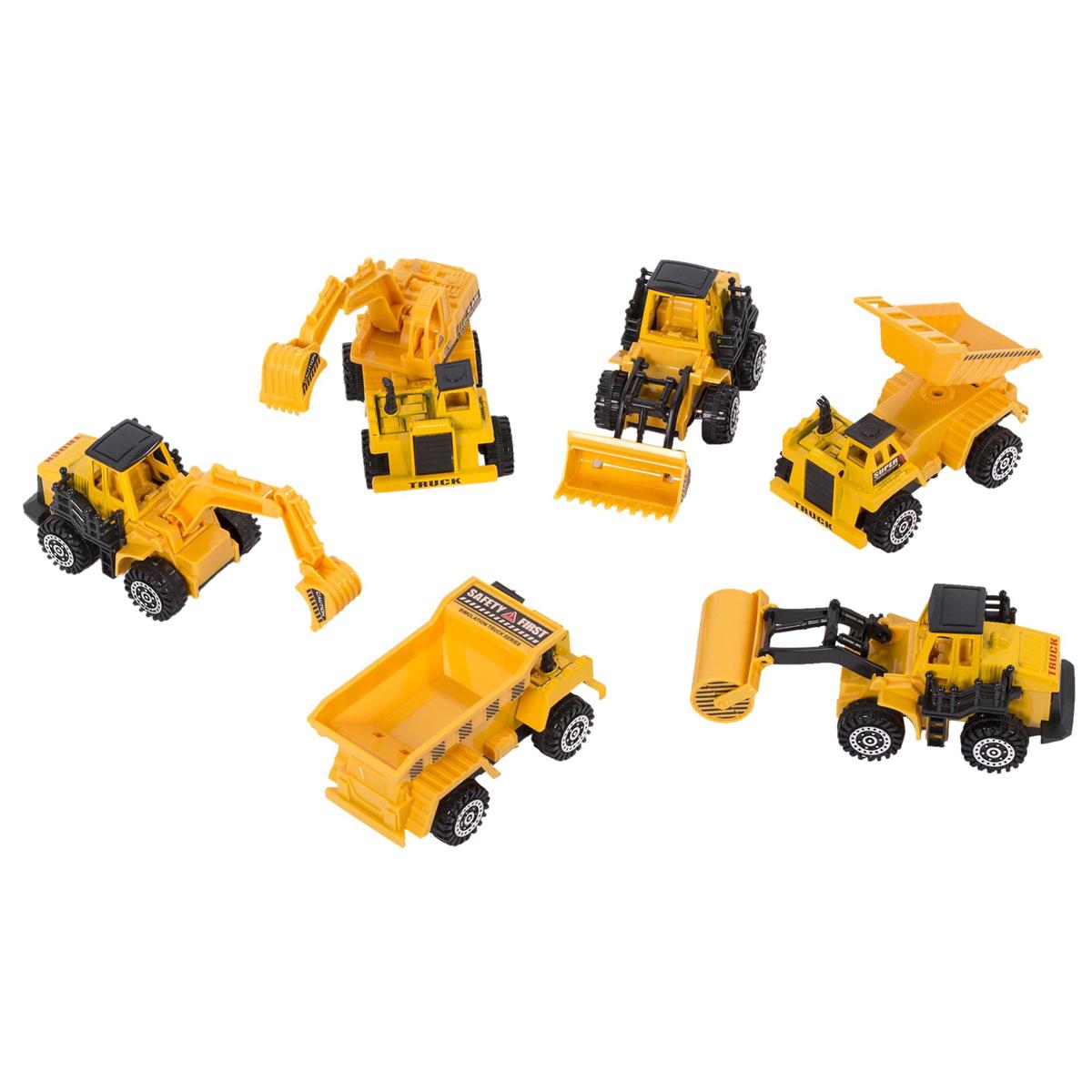1:64 Die Cast Construction Truck, 6 Asst'd, Blister Card