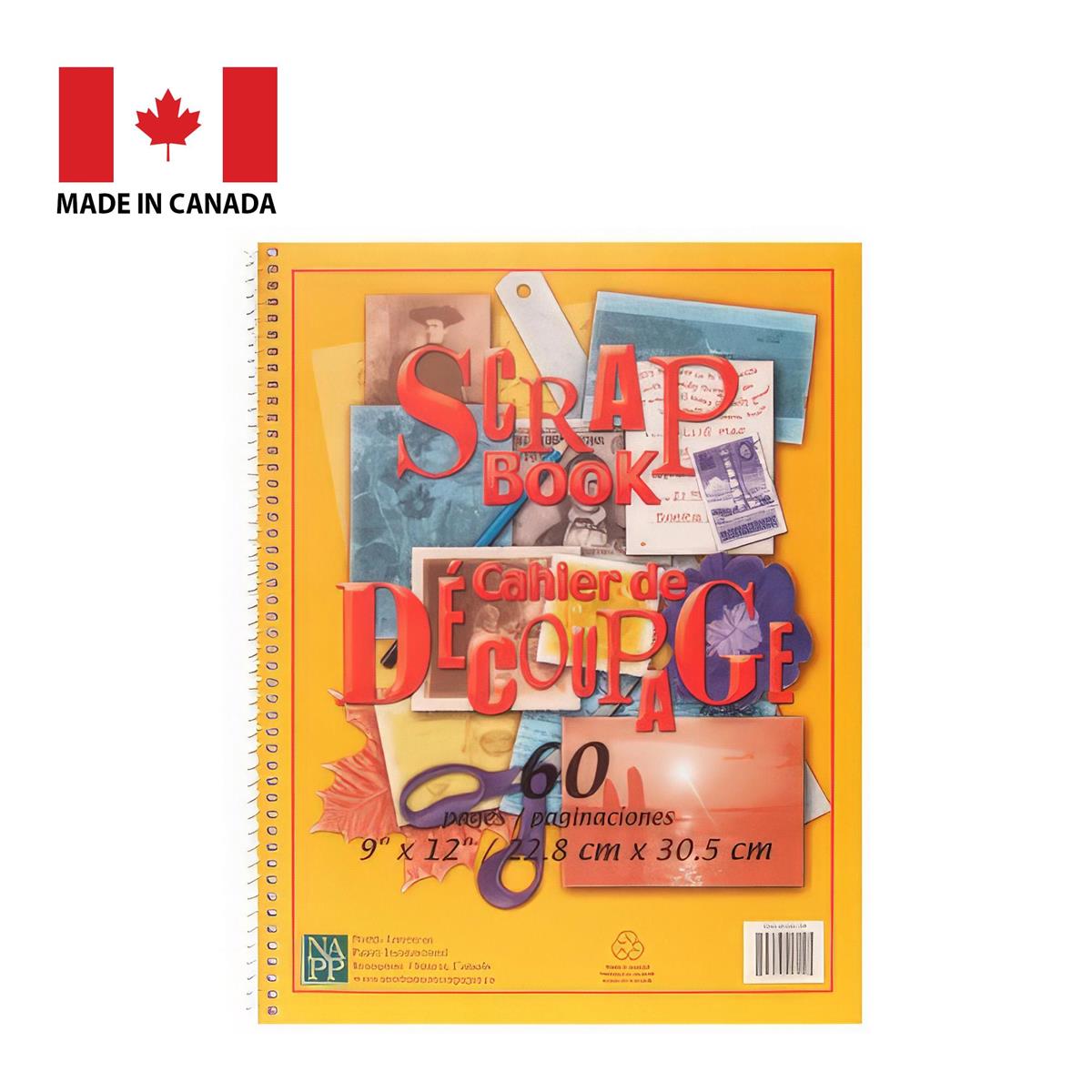 9 x 12" Coil Scrap Book, 60 Pages (C2R1209129)