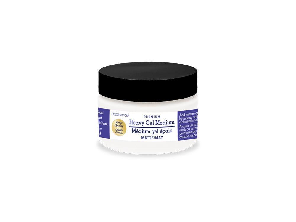 Color Factory Media: 4oz Heavy Gel Medium (118ml) Water-based B) Matte