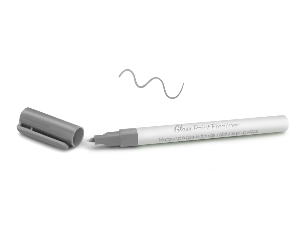 Color Factory: Glass Marker Ceramic/Porcelain Fineliner Permanent 3ml F) Metallic Silver