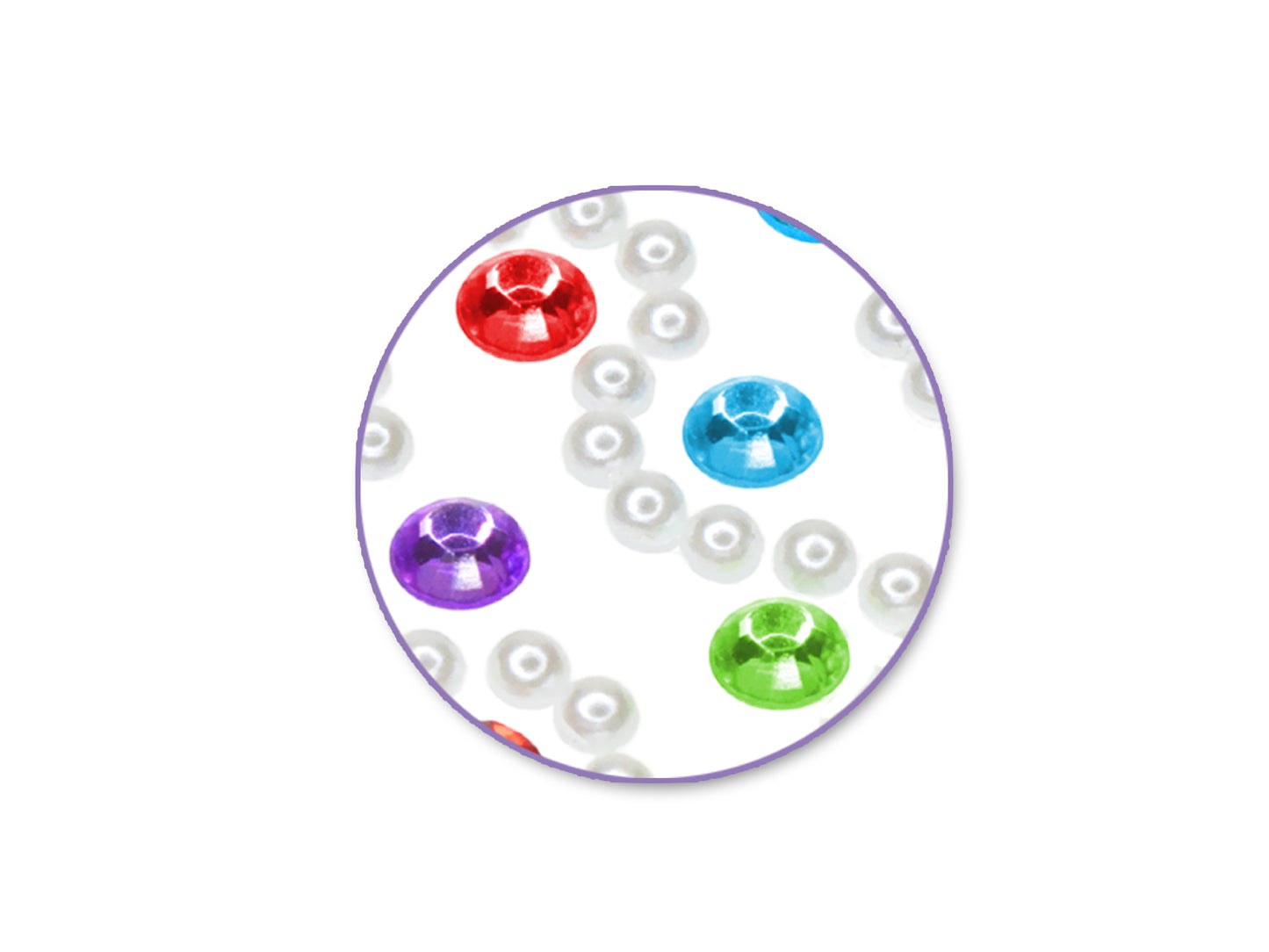 Paper Craft Sticker: 10cmx27cm Jewel Borders O) Confetti Swirl