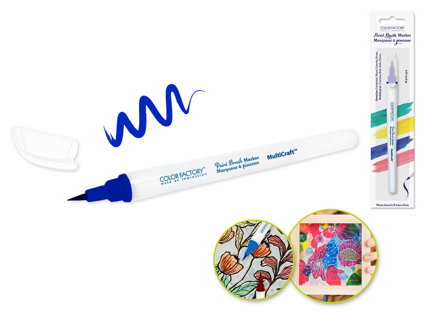 Color Factory: Water Based Paint Brush Marker 1.8g C) Dark Blue