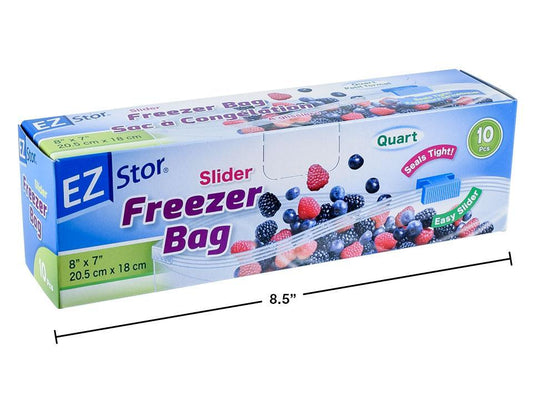 EZ-Stor 8"x7" 10-pc Freezer Slider Bag, colour box