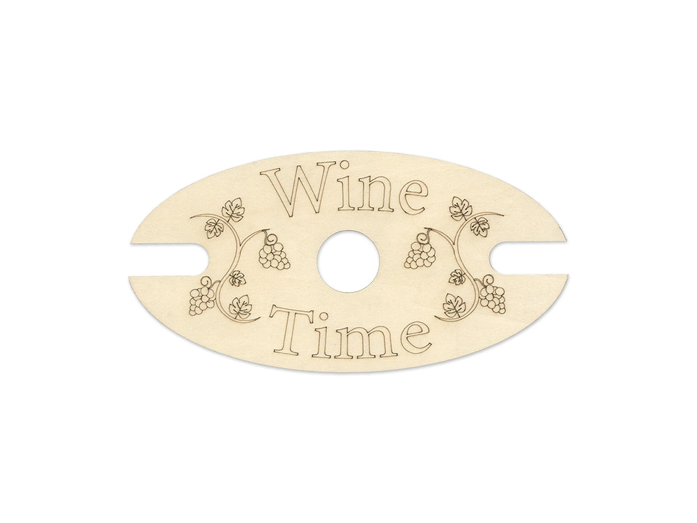 Wood Craft: 4.9"x9.8" DIY Wine Bottle Caddy 5mm(T) A) Wine Time
