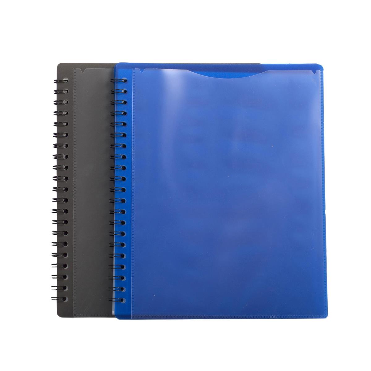 O.WKs 20 Pockets Spiral Portfolio 8.5"x11" 2 col., Acid free.