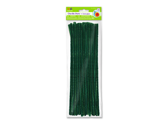 Chenille Stems: 6mmx30cm 100/pk Pipe Cleaners E) Hunter Green