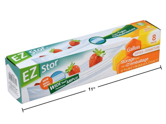 EZ-Stor 8-pc 10.5x11" (1-gal)  Zipper Seal Storage Bags (ES80705)
