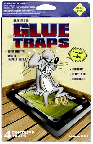 Trap Mouse Glue Board 4Pk