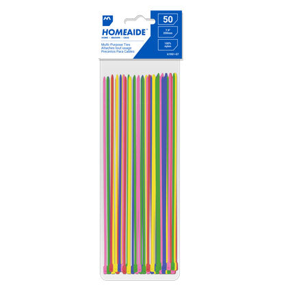 CABLE TIES - 5 ASST - 50 PCS 3.4X200MM/7.9"