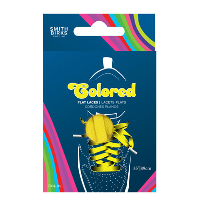 35" FLAT LACES-YELLOW (2PRS)