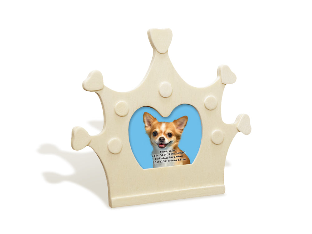 Wood Craft: 7" DIY Photo Frame w/Dowel Stand B) Crown