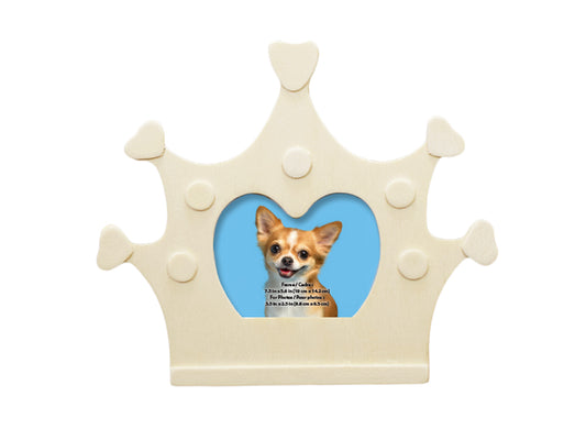 Wood Craft: 7" DIY Photo Frame w/Dowel Stand B) Crown