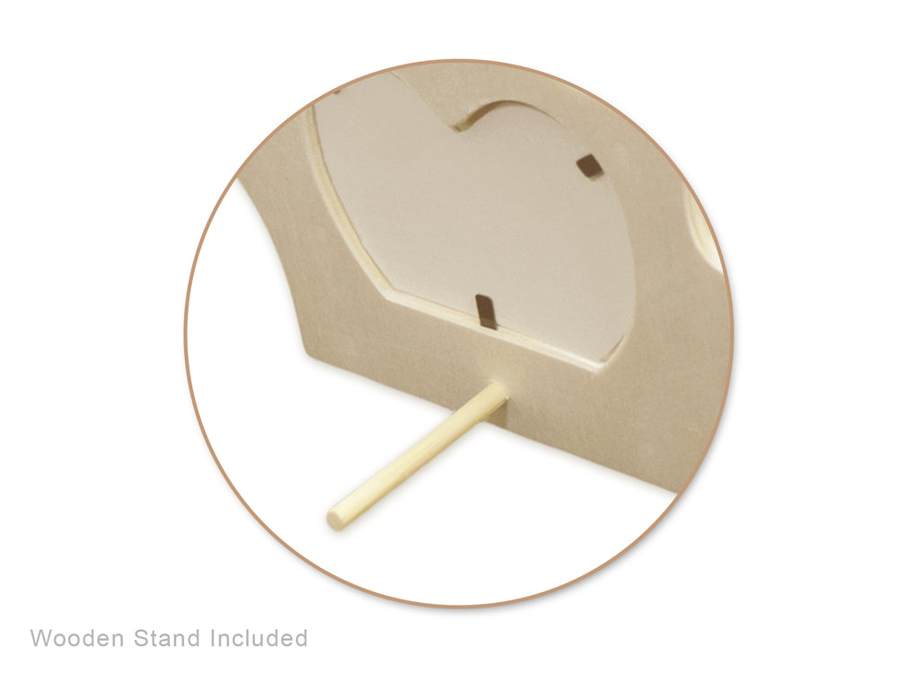 Wood Craft: 7" DIY Photo Frame w/Dowel Stand B) Crown