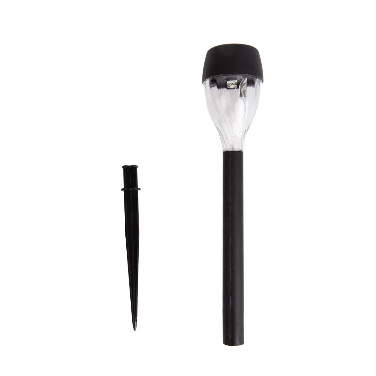 Solar 12.5" Stake Light, Plastic, 12/PDQ, 1 Warm White LED,  HT