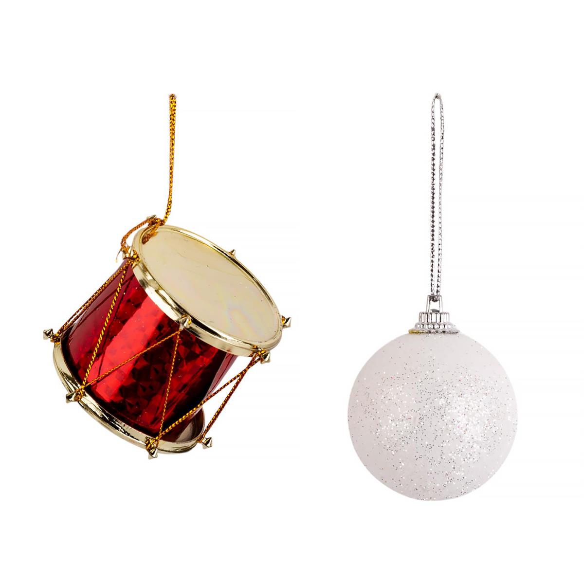 Deco N  16pk  Christmas Metallic Ball Ornament set. PVC box w/color label, Ornament size, dia 2",