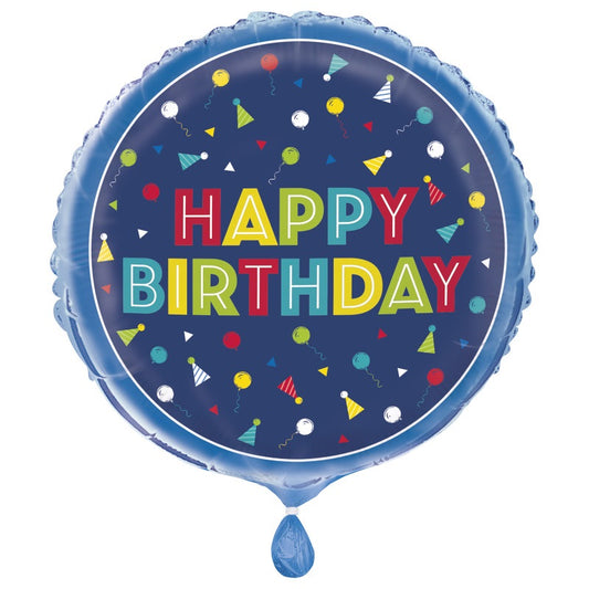 Peppy Birthday Round Foil Balloon 18"  Packaged