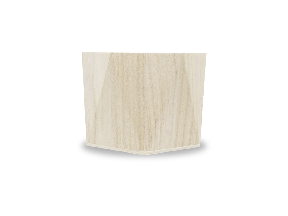 Wood Craft: 4.6"x4"x3.3" Desk Tub 12-Sided
