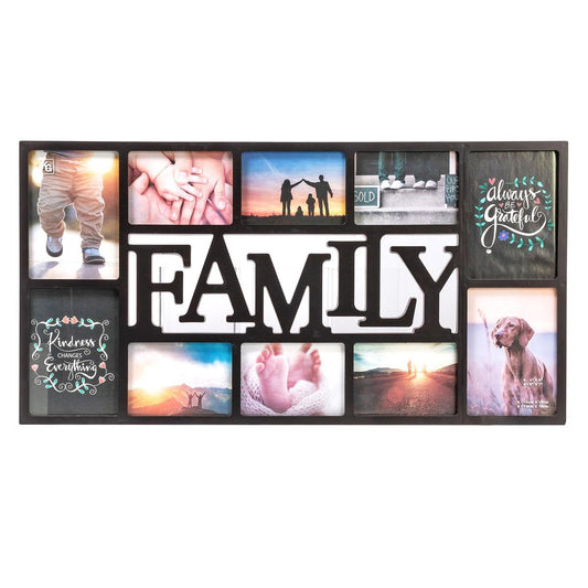 KG Family 10 Ptos 14.5X28.5 Collage BLK, (4-5X7" & 6-4X6") ( LD S1 S2 )