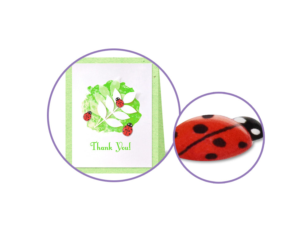 Paper Craft Emb: Mini Acrylic Ladybug Gems x22 Peel-n-Stick 1.3/1.5/2cm B) Standard