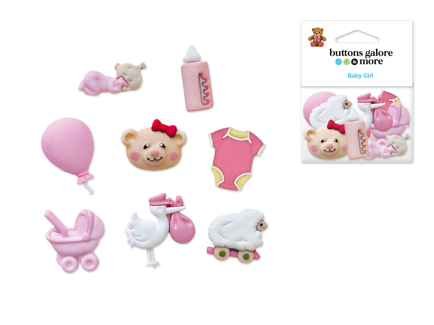 Buttons Galore & More: Craft & Sewing Novelty Buttons Asst 4424 Baby Girl