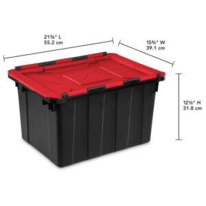 Industrial Tote Box w/Hinged Lid