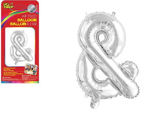 Let's Party "&" Air Filled Balloon, 14"
