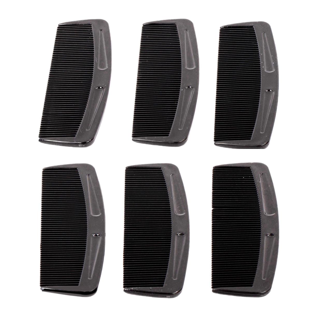 Bodico, 6-pc Pocket Comb, b/c col: all black(HZ)