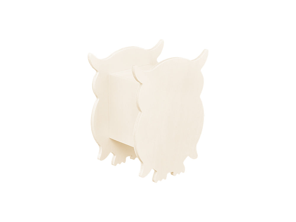 Wood Craft: 4.7" DIY Coin Bank w/Bottom Cap F) Owl